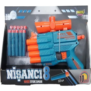 Prestij Oyuncak Nişancı 8 Dart Atan Silah Mavi