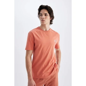 Regular Fit Bisiklet Yaka Baskılı Kısa Kollu Tişört C5650AX24HS