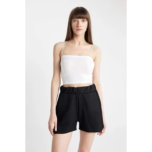İnce Askılı Crop Pamuklu Beyaz İç Atlet-Fall in Love Y2249AZ24AU