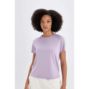DeFactoFit Crop Bisiklet Yaka Sporcu Modal Kısa Kollu Tişört D1280AX24HS
