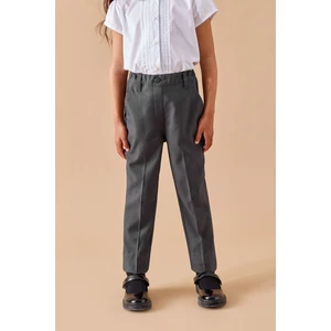 CMZ Collection Kız Çocuk Beli Bağcıklı Lastikli Trend Kolej Okul Pantolonu