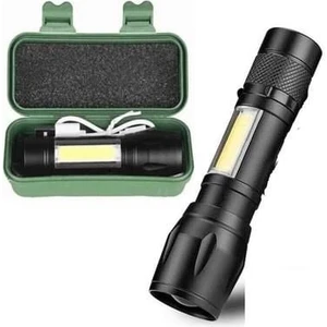 CT-8024 Police Cep LED USB Şarjlı 3 Fonksiyonlu El Feneri
