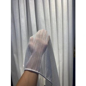 Dekoson Perde Modern Ütü Sevmez Tül Perde Standart Pileli ( Orta Pile 1/2.5) Düz Spor Çizligi Düz Sade Spor Tül Evinize Şıklık Katacak Pırlanta Tül