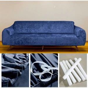 Riselerhome Kadife Tekli Koltuk Örtüsü Lastikli Kanepe Örtüsü | Koltuk Kılıfı Tekli Koltuk Örtüsü