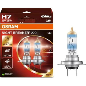 12V H7 Ampul 55W +%220 Fazla Işık Nıght Breaker (2 Ad)