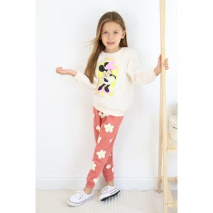 ZRA-0271-0272 Kurdelalı Minnie Mouse Baskılı Alt Üst Takım