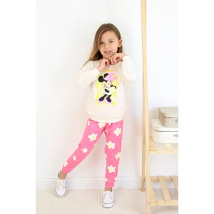 ZRA-0271-0272 Kurdelalı Minnie Mouse Baskılı Alt Üst Takım