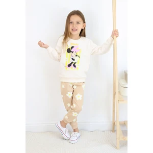 ZRA-0271-0272 Kurdelalı Minnie Mouse Baskılı Alt Üst Takım