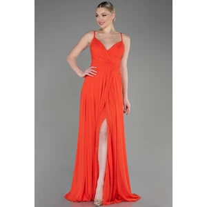 Bacak ve Sırt Dekolteli Şifon Abiye ABU1305