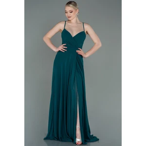 Bacak ve Sırt Dekolteli Şifon Abiye ABU1305