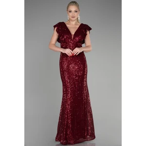 Uzun Pul Payetli Balık Abiye Elbise ABU1481