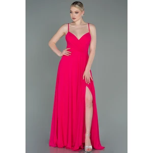 Bacak ve Sırt Dekolteli Şifon Abiye ABU1305