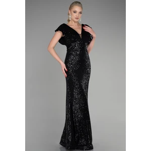 Uzun Pul Payetli Balık Abiye Elbise ABU1481