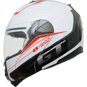 B700 B-Shock Çene Açılır Vizörlü Kask Beyaz/Kırmızı