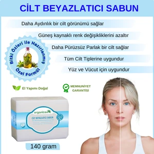 Doğal Cilt Beyazlatıcı Sabun 140 gr Tüm Cilt Tipleri Için B ve E Vitaminli
