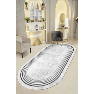 Thalia Home Ince Çerçeveli Kaymaz Tabanlı Yıkanabilir Baskılı Halı Yolluk