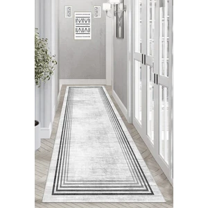 Thalia Home Ince Çerçeveli Kaymaz Tabanlı Yıkanabilir Baskılı Halı Yolluk