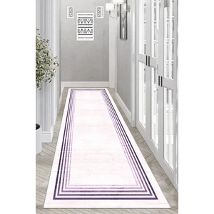 Thalia Home Ince Çerçeveli Kaymaz Tabanlı Yıkanabilir Baskılı Halı Yolluk