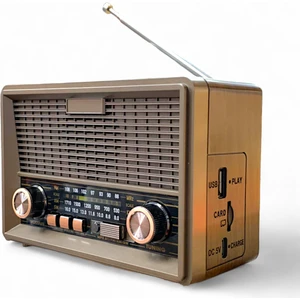 Royal Trend Nostalji Mini Radyo, Solar Güneş Panelli Hd Ses Kalitesine Sahip Nostalji Radyo