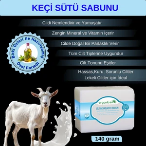 Doğal Keçi Sütü Sabunu 140 gr Tüm Cilt Tipleri Için Nemlendirici ve Yenileyici