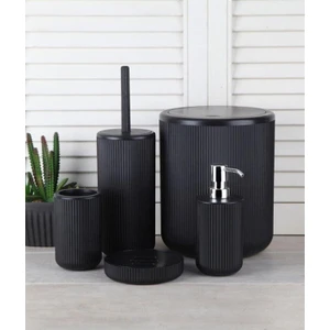 5 Parça Banyo Seti Çöp Kovası Tuvalet Fırçası Diş Fırçalık Katı Sabunluk Sıvı Sabunluk