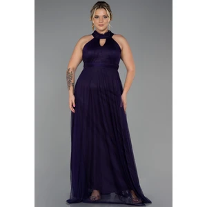 Halter Yaka Uzun Büyük Beden Abiye ABU3253