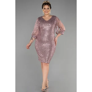 Kapri Kol Kısa Pul Payet Büyük Beden Abiye ABK1879