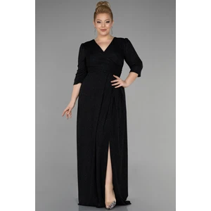 Kapri Kol Uzun Simli Büyük Beden Abiye ABU3504