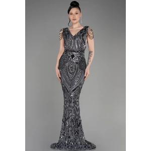 V Yaka Uzun Pullu Balık Abiye ABU3842