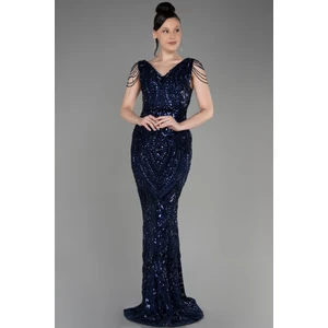 V Yaka Uzun Pullu Balık Abiye ABU3842