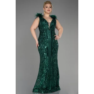 Kolsuz Uzun Pullu Büyük Beden Abiye ABU3671