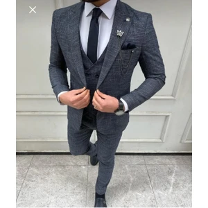 Yelekli Erkek Takım Elbise Laci Kırçıllı