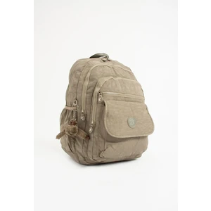 Fcstore Krinkıl Kumaş Suya Dayanıklı Büyük Boy Koyu Bej Klinkır Sırt Çantası/laptop Seyahat Okul Çanta