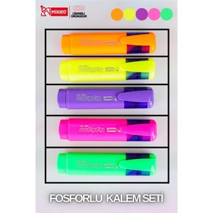 5 Renk Fosforlu Kalem Seti