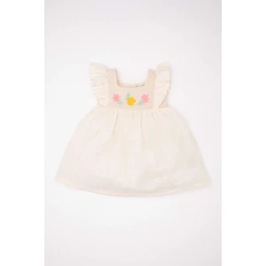 Kız Bebek Çiçekli Kısa Kollu Müslin Elbise C4493A524SM