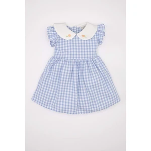 Kız Bebek Kareli Kısa Kollu Poplin Elbise D3466A524HS
