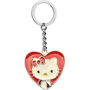 Herşey Nota Hello Kitty Kalp Anahtarlık Genç Kız Anahtarlık Hediyelik