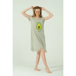 Desenli Püsküllü Viskon Penye Günlük Elbise