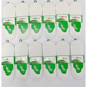 12'li Paket Arkası Silikonlu Kaymayan Bambu Babet Çorap