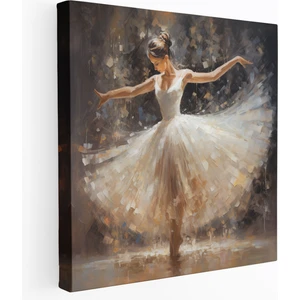 Painted Anarchy Empresyonist Balerin Kanvas Tablo - Balerin, Duvar Sanatı, Kanvas Tablo, Zarif Hareket, 30X30