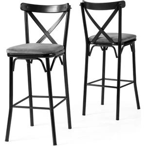 Erezoğulları Mobilya Eylül Bar Mutfak Sandalyesi Metal 2 Li Set