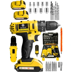 Usa 36 V 5 Ah Li-On Darbesiz Çift Akülü Vidalama Şarjlı Matkap Italy Style Series Sarı