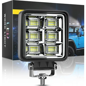 Off Road Geniş Açı 4 Inç 48 LED 144 Watt  Iş Makinesi Kamyon Traktör Projektör Çalışma Sis Lambası