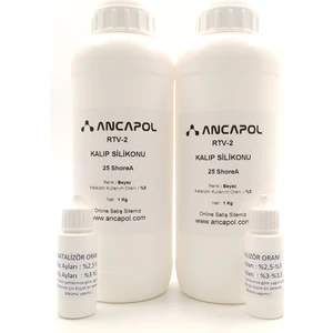Ancapol Rtv-2 Kalıp Silikonu 25 Shore Beyaz 2 kg