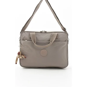 Unisex Klinkır Vizon Renkli Suya Dayanıklı Laptop Bölmeli Çapraz-El Askılı Evrak ve Laptop Çantası