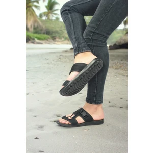 Yeni Sezon Sport Confort Parmak Arası Siyah Turuncu Suya Dayanıklı Erkek Günlük Terlik