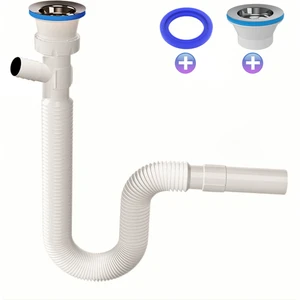 Çamaşır Makinesi Girişli Körüklü Lavabo Sifonu