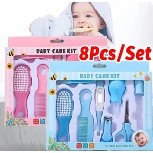 Bebek Bakım Seti Yeni Doğan Bakım Seti Ateş Ölçerli Bebek Hijyen Seti 8 Parça