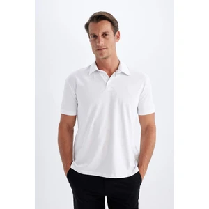 New Regular Fit Polo Yaka Basic Düz Kısa Kollu Tişört D4778AX24SM