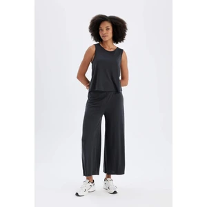 DeFactoFit Wide Leg Geniş Paça Pantolon Standart Boy Modal Kumaş C0491AX24SM
